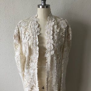 Vintage Knee-length Lace Jacket